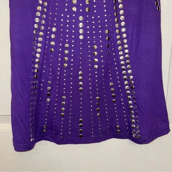 Cache Purple Studded Long Tank Top - Picture 5 of 6